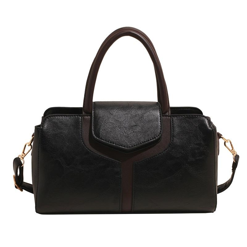 2025 новая мода простой зарубежный стиль большая вместимость сумка через плечо сумка через плечо простая лоскутная дорожная сумка