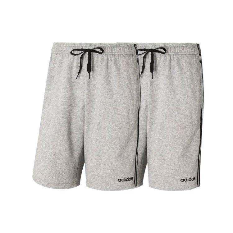 Мужские спортивные шорты adidas с логотипом-полоской, вязаные, повседневные, серые DU7831