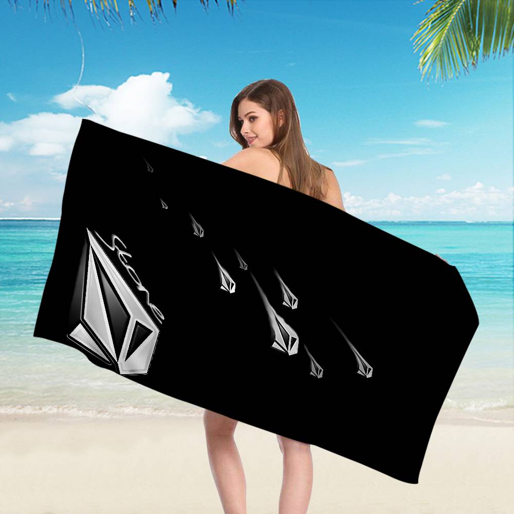 Volcom Плед из микрофибры Быстросохнущие пляжные полотенца Большой размер с принтом Супервпитывающее полотенце-плед для бассейна