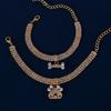 Pet Necklace Exquisite Pendant Fade-Resistant Zircon Shiny Cat Necklace Pet Jewelry Photography