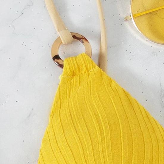 2 шт./компл., модный летний комплект бикини, чистые цвета, привлекательный универсальный беспроводной купальный костюм для повседневной носки