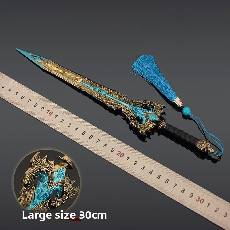 30cm/11.8in The Investiture Of The Gods Sword Weapon Metal Model Anime Cosplay Peripherals Collectible Desk Display Outdoor Toys
