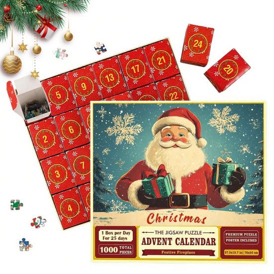 Christmas Jigsaw Puzzle Advent Puzzle 2025 24 Days Educational Puzzle