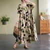 Summer Resort Mori Girl Long Plus Loose Bohemian Floral Perfect for Popular Free Floral Print [kisetsumate] Women's Dress, Cotton-Linen, Style, Dress,