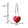 2025 Genuine Leather Peach Heart Bag Simple Versatile Crossbody Bag High Quality 3D Love Heart