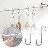 S-type Door Hanger Hook Stainless Steel Clothes Hook Door Back Wall Mounted Hook 2pc