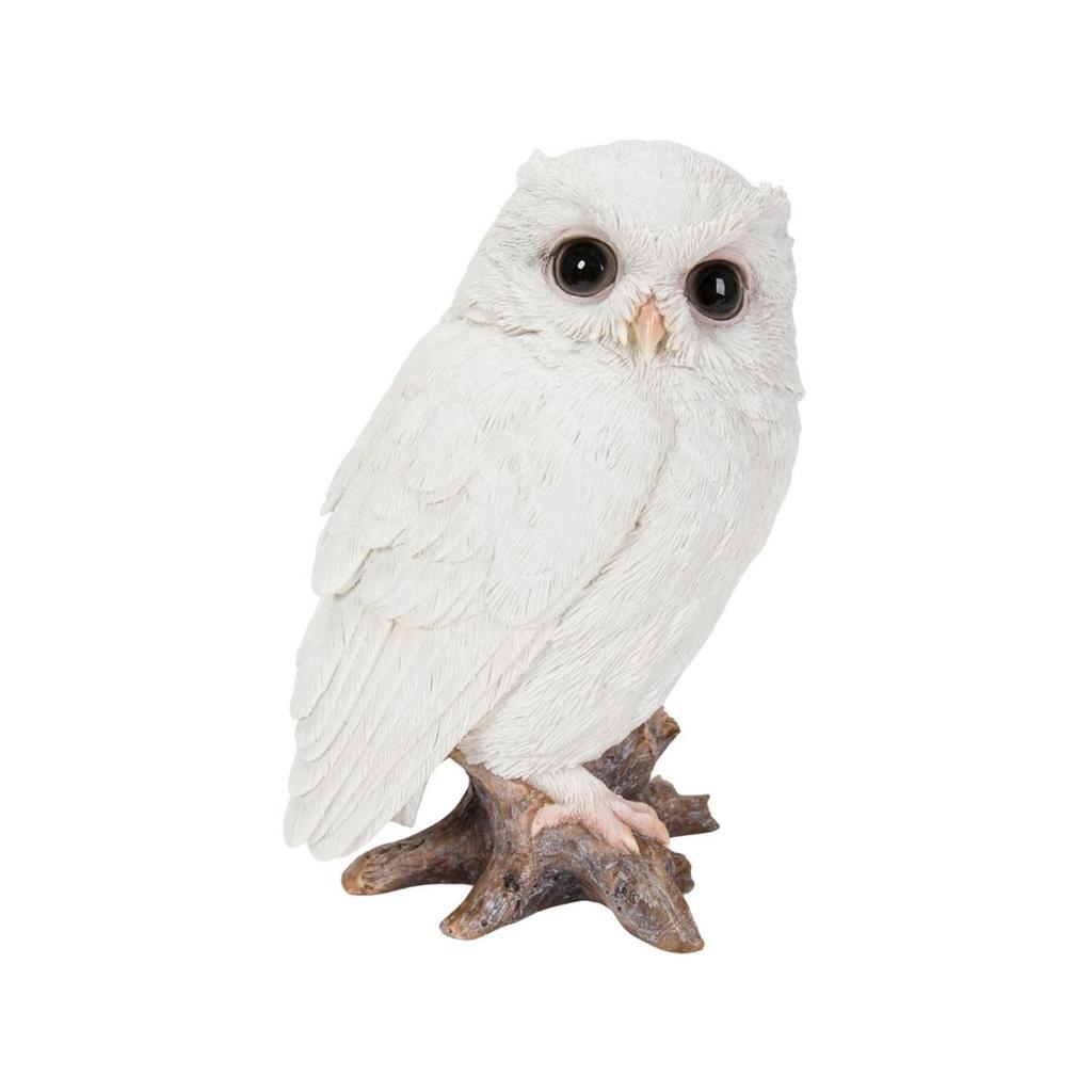 Ubia Baby Snowhawk 11.5 X 8.6 X 16cm Doll Figurine Ornament Animal Garden Decor Bird H20329