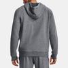 Under Armour Rival Fleece Full-Zip Solid Color Hoodie Men Sweatshirt Gray 1379863-012
