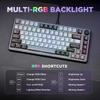YUNZII B75 Wired Mechanical Hot Gasket RGB Heavy English PBT Cherry for RGB Cocoa Cream V2 75% Keyboard, Swappable, Compatible, Backlight, Duty,