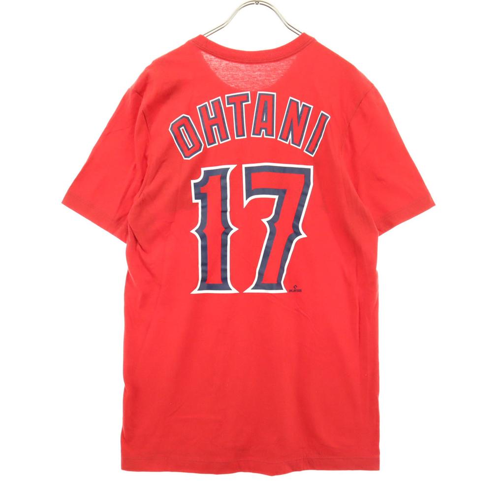 Косметика NIKE Shohei Ohtani, номер 17, Angels Принт на спине большого размера Футболка с коротким рукавом Мужская Б/у