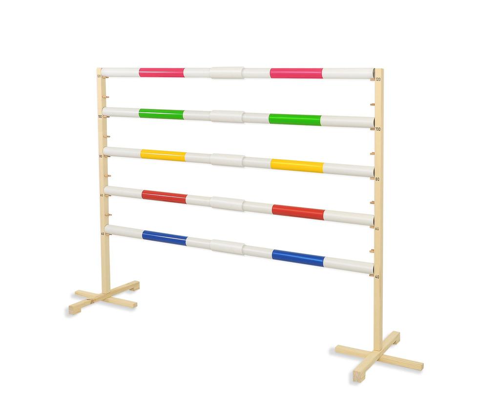Jumping obstacle for Hobby Horse 160cm, h-120 cm, two beams - yellow and green