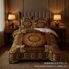 3D Печать Бронзирование Ретро Узор Легкая Роскошь Постельное Белье Пододеяльник Наволочки Набор из Трех Предметов Fba M