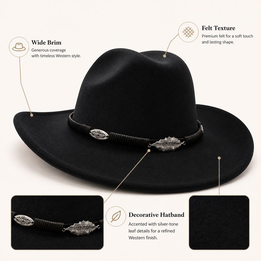 Decorative Hatband Felt Fedora Hat Felt Equestrian Hat New Wide Brim Hat Equestrian Riding