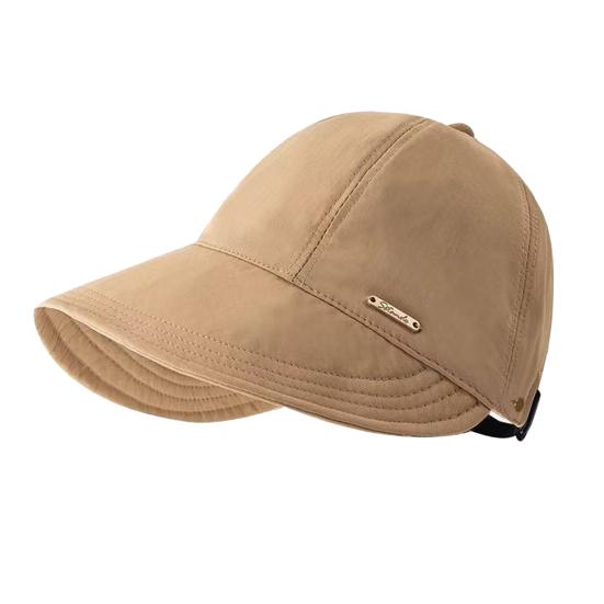 Солнцезащитные шляпы для женщин с широкими полями, защитой от ультрафиолета, козырек, летняя пляжная регулируемая кепка с конским хвостом, складная кепка для рыбалки, походов