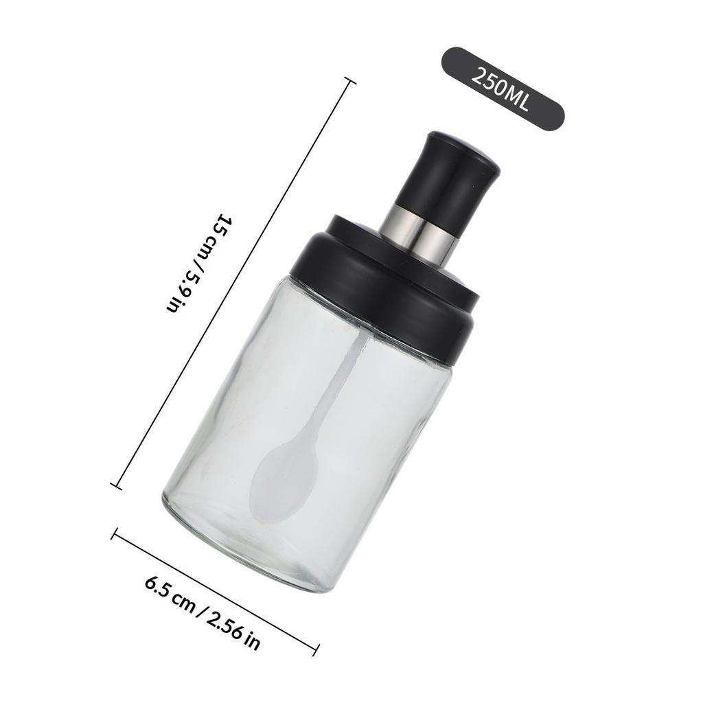 4Pcs Reliable Spice Containers Seasoning Bottles with Spoon for Easy Cooking Storage Convenience Spice Jars