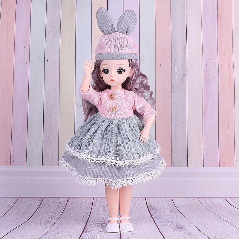 Cute Dressup 30cm Doll Set Girl Princess Toy Simulation Doll Birthday Gift Toy
