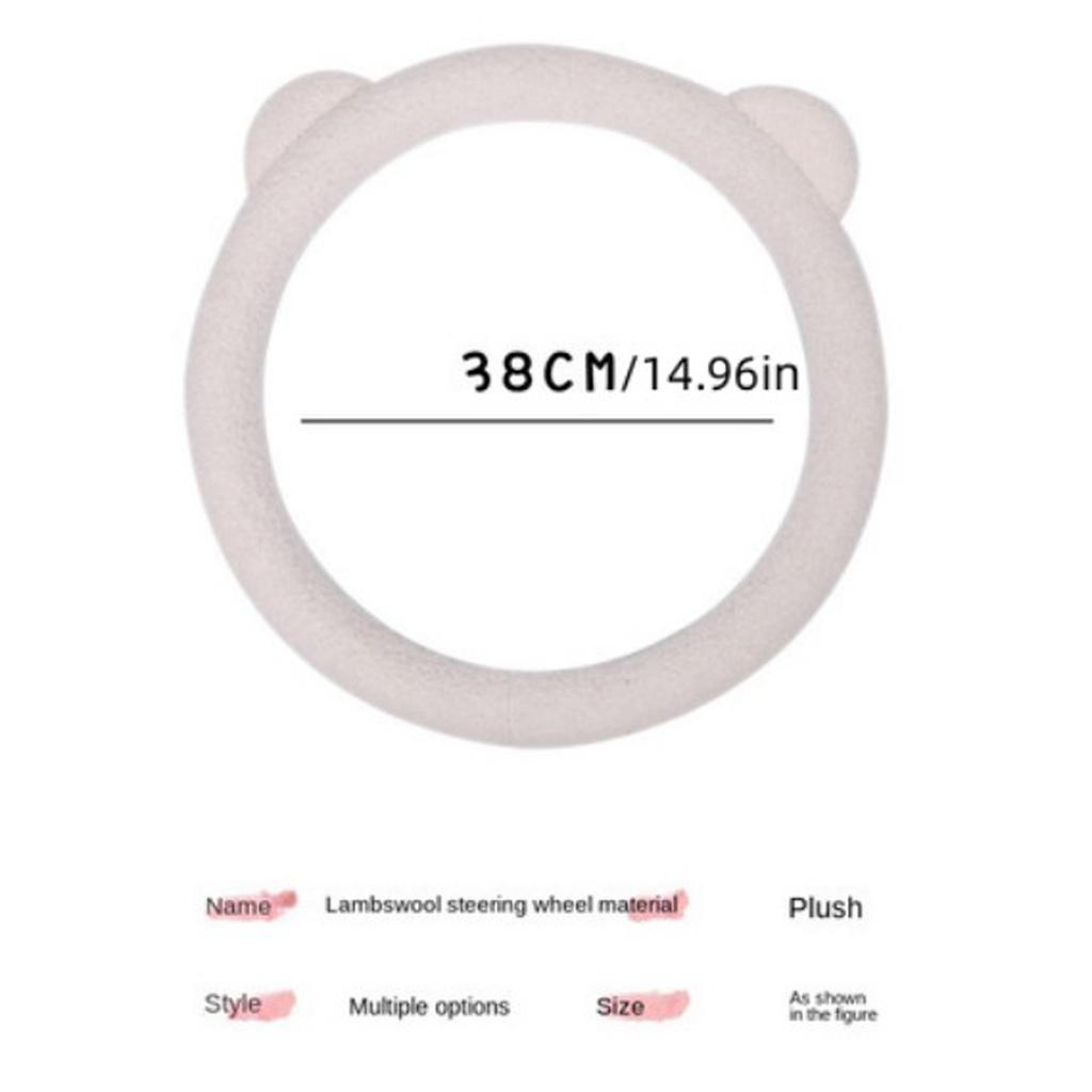 YHOPE Bear Plush Steering Wheel Cover - Add a of Cuddly Comfort to Your Drive!