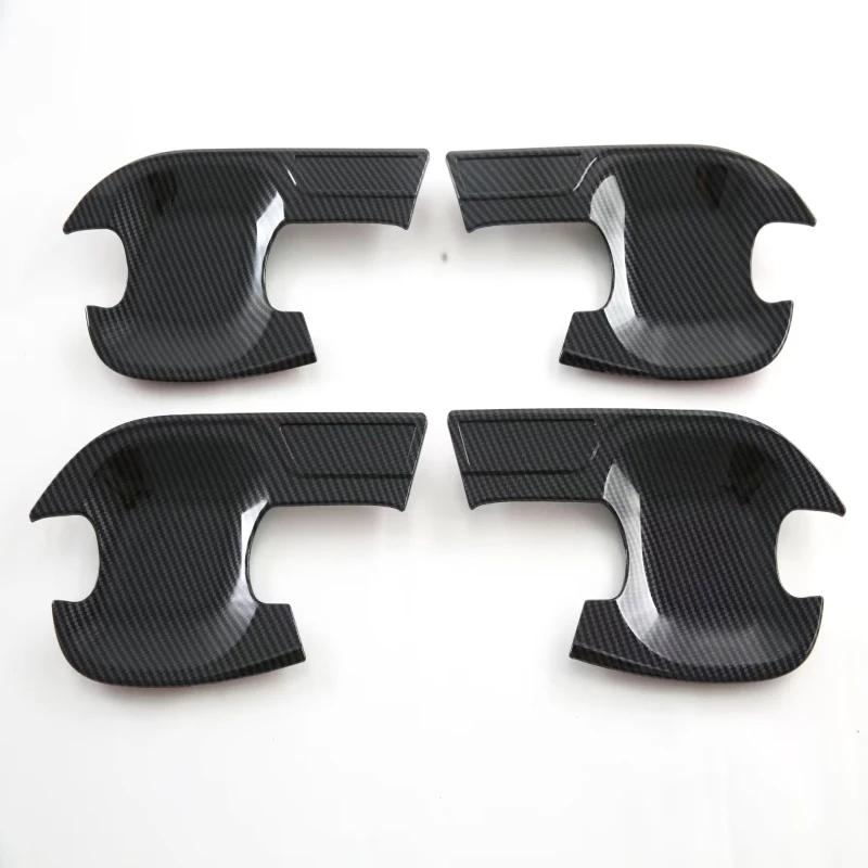 LHD RHD For Isuzu MU-X MU X 2024 ABS carbonfiber Side Door Handle Cover Trim Door Bowl Sticker Protector Accessories
