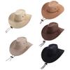 Beach Cap Summer Sun Hat Wide Brim Beach Sunscreen Cap Casual Western Cowboy Hat Woman/Female