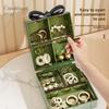 Portable, exquisite and compact jewelry box for necklaces, earrings, studs, rings, and other accessories, multifunctional anti-oxidation storage box