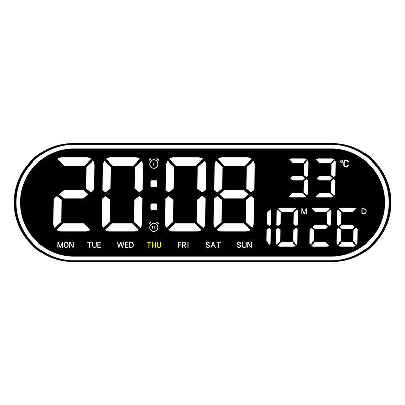 Multifunctional Living Room Wall Clock Seat Clock Simple Digital Display Multi Alarm Clock Silent Clock Home Decoration Clock