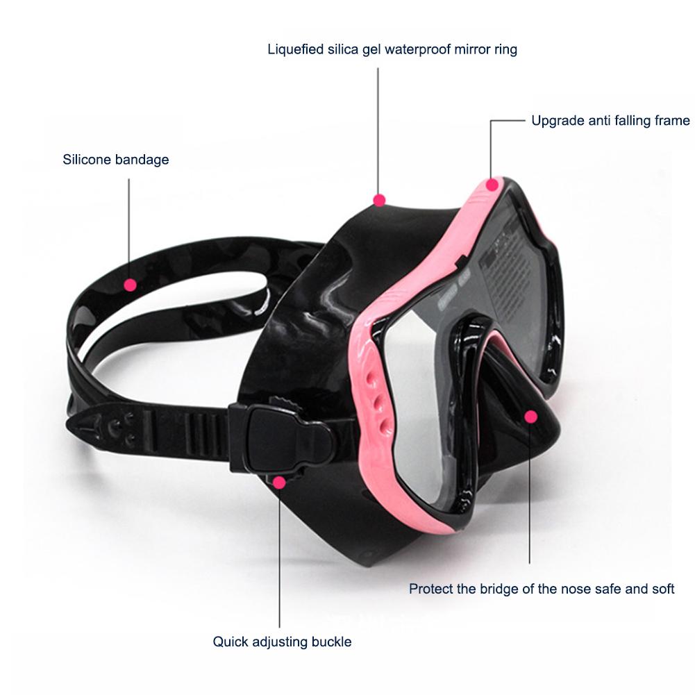 Подводные маски для подводного плавания с аквалангом, дыхательные трубки для сноркелинга, силиконовые очки для взрослых, противотуманные очки, оборудование для бассейна