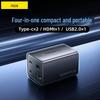 PISEN 70 Вт GaN Многопортовое настольное зарядное устройство и HDMI-док-станция для Apple 16" Быстрая зарядка с разъемом Type-C