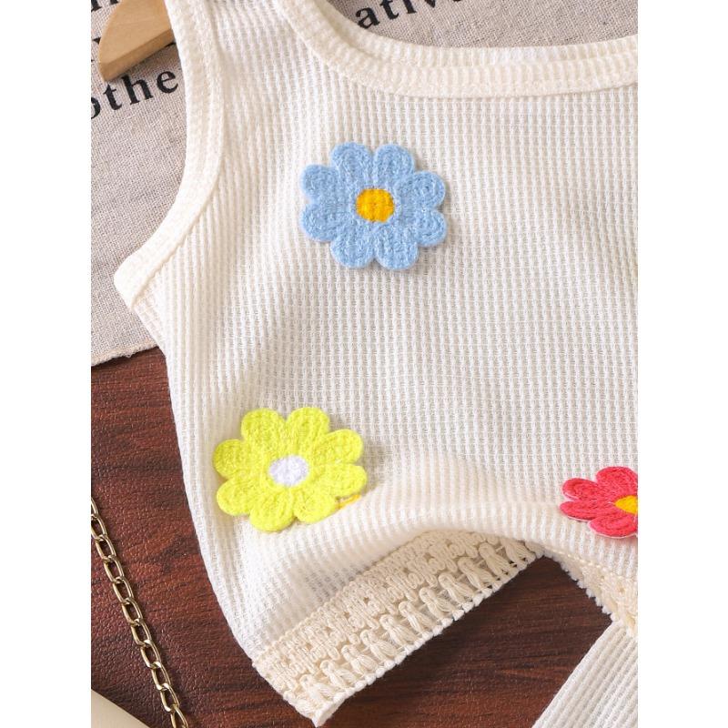 4-7 лет Детская одежда для малышей, детский брючный костюм, спортивный костюм с шортами для девочек, костюм для отдыха из двух частей без рукавов и шорт