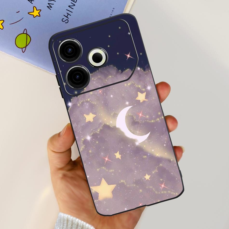 Чехол для телефона Tecno Pova 6 Neo Pova6 Neo 4G 2024 Элегантный принт Мягкий силикон ТПУ Чехлы