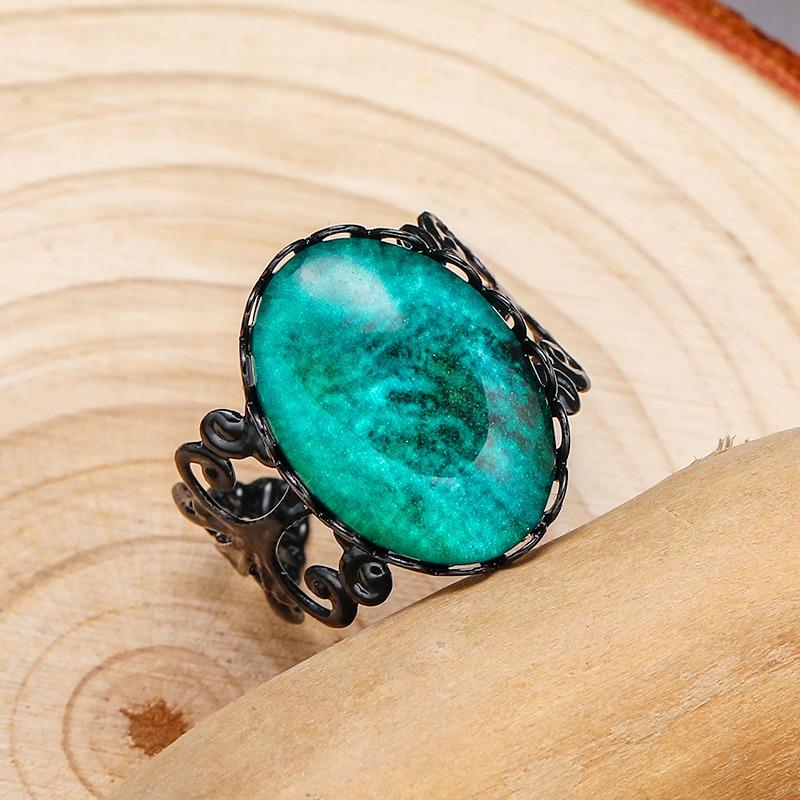 Новые готические кольца-камеи для женщин, девушек, модные украшения для колдовства, аксессуары, подарок, тайна, яд, вампир, регулируемое кольцо