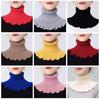 Unisex Warm Autumn Winter Soft Fashion Knitted Solid Color Fake Turtleneck Scarf Collar