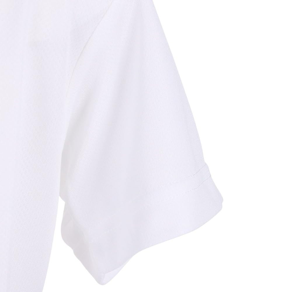 Mizuno Тренировочная футболка с коротким рукавом, размер 140, детская одежда, футболка, NaviDry, влагоотводящая, быстросохнущая, нижнее белье, бело-черная,