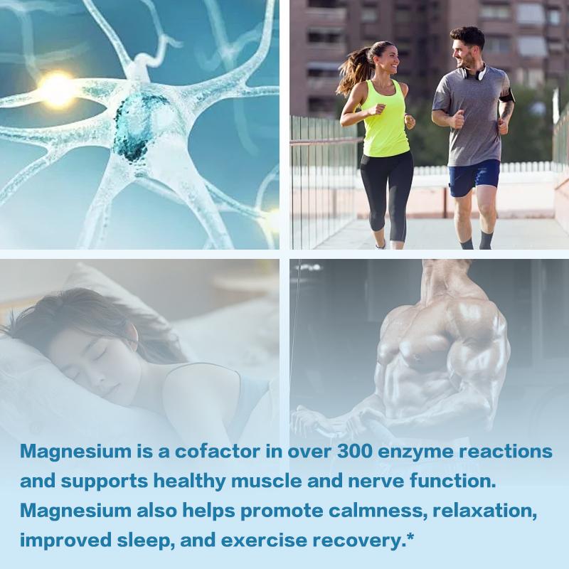 Magnesium Glycine Capsules (with Zinc) – Vegetarian Capsules Suitable for Both Men and Women