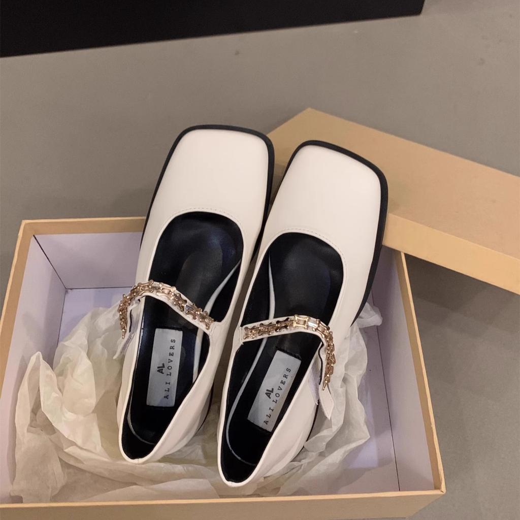 Туфли на толстом каблуке, черные туфли Мэри Джейн, маленькие кожаные туфли, женская обувь, новые весенне-осенние нежные туфли