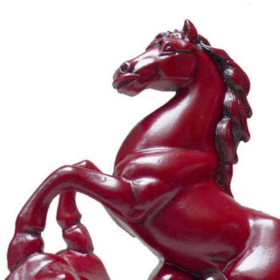 Feng Shui Horse Statue 2026 Year of The Horse Wooden Figurine for Prosperity Success Positive Energy Office Desk Decor Wealth Luck Zodiac Ornament