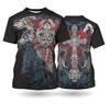 T-Shirt 3D Eagle Printed Streetwear Short Sleeve Width Loose T-Shirt Pullover Y2 Men