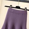 Midlength Thickened Skirt Womens Knitted Wool Skirt Allmatch Aline Long Skirt Autumn And Winter
