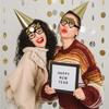 Happy New Year New Year Theme Party Glasses Photo Props