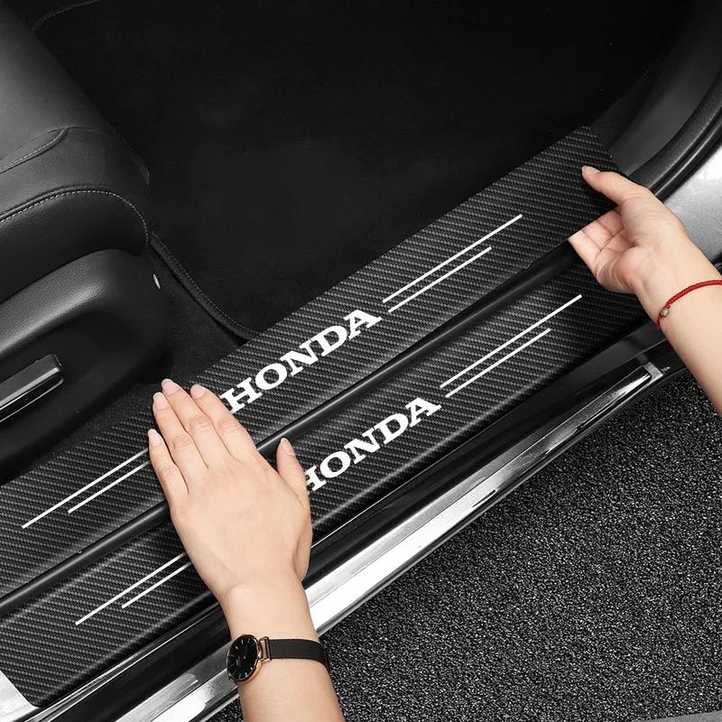 CMXBP1 5Pcs Car Door Sticker Threshold Anti Scratch Decals Accessories For Honda Civic Fit Accord City Vezel CR-V S660 Odyssey HR-V