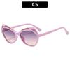 1pc Versatile oversized cat-eye sunglasses for children; stylish outdoor sun-protection shades for little ones.