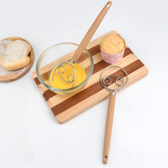 Миксер для муки Датский венчик для теста Нержавеющая сталь Миксер для хлеба для легкого смешивания Блины Тесто для печенья Мясной рулет Инструмент для теста Кухонный предмет первой необходимости