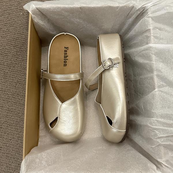 Fashion Slippers Women Summer PU Cover Toe Beach Shoes Slides Pantofle Rubber Sabot 2025 Beach Shoes Rubber Slippers Slipers Women Cover