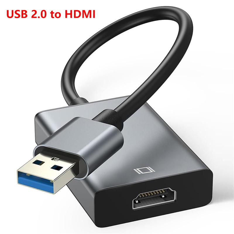 Адаптер видеовыхода USB 3.0 на HDMI 1080P, кабель-конвертер для нескольких дисплеев, внешний, для проектора, ноутбука, монитора, ПК, Windows 7/8