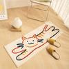 Bedside Long Carpet Cartoon Pattern Letter Cat Non -Slip Carpets Living Room Floor Mat Water Absorption Rugs Tapetes De Sala