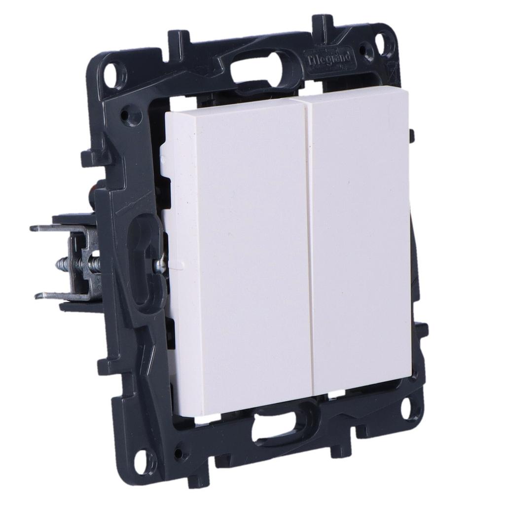 Double stair switch 10AX - white, NILOE STEP