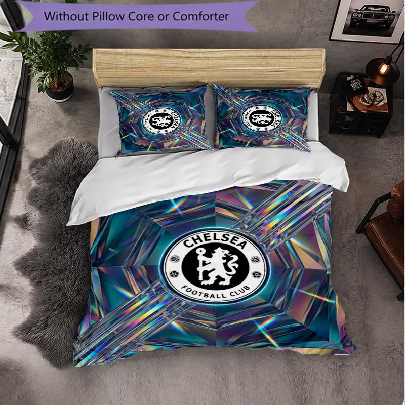 Набор постельного белья Chelsea FC, 3 предмета, мягкая микрофибра, пододеяльник с наволочками для спальни