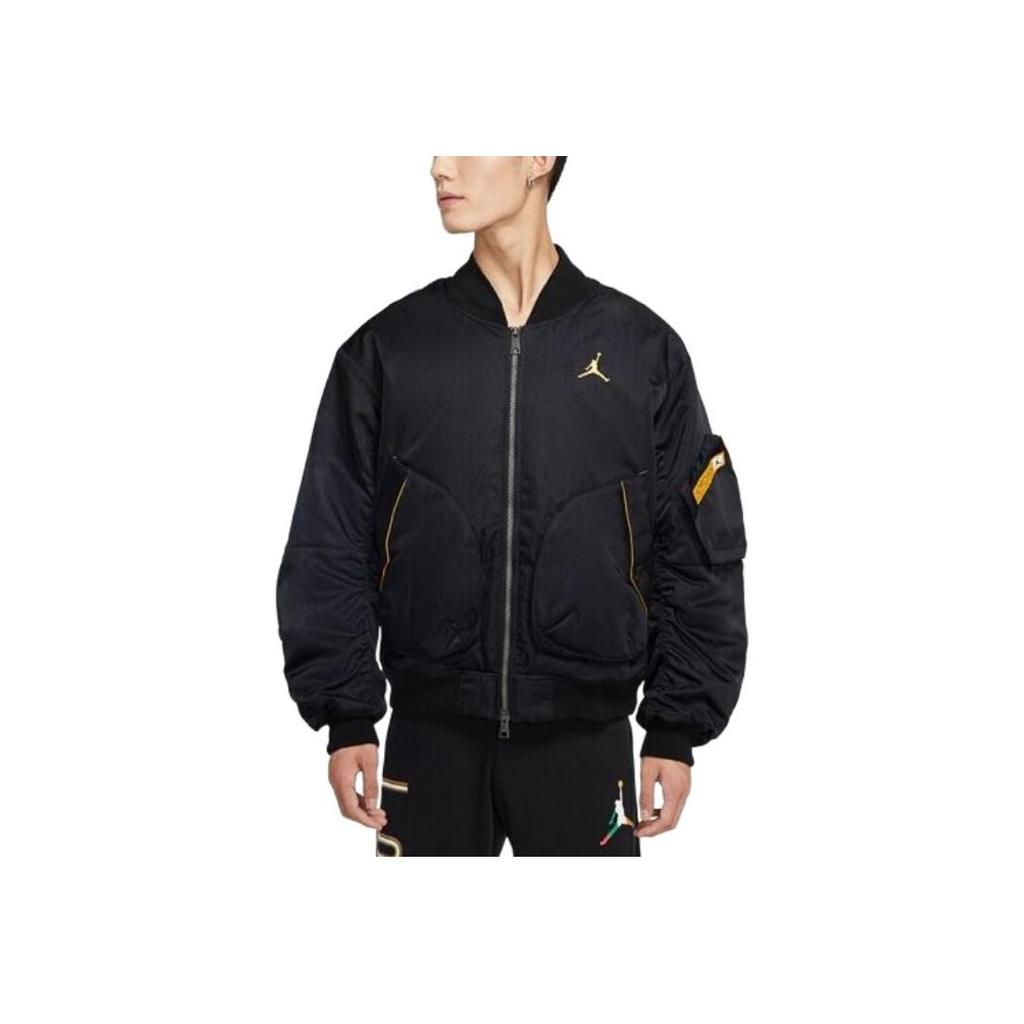 Jordan Casual Sport Full Zip Flight Jacket Autumn Men Jacket Black DN3406-010