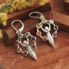 Solid 925 Sterling Silver 7 Stone Chakra Earring Goddess Jewelry For Gift