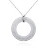 925 Sterling Silver Woven Circular Pendant Wedding Necklace Gift Fashion Jewelry