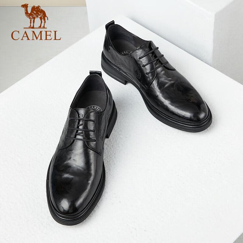 Camel Мужские кожаные туфли-броги дерби для бизнеса